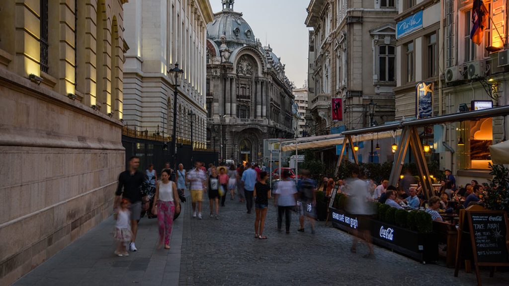 Smardan Street near the National Bank of Romania and Museum of the National Bank of Romania